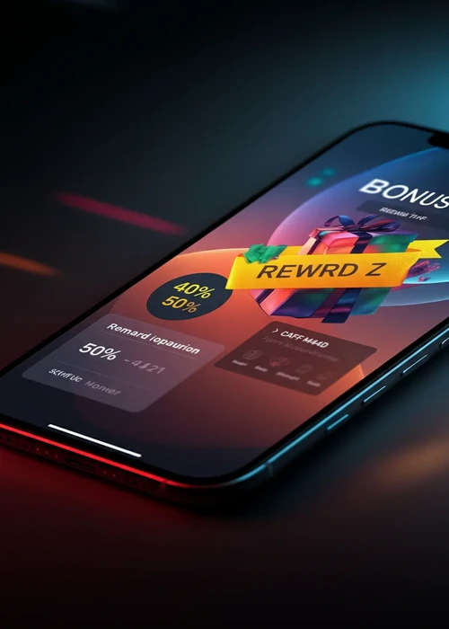 Een kleurrijke illustratie van een welkomstbonusbanner met een kaketoe, gouden munten en fiches, die de aantrekkelijke promoties van Kakadu Casino benadrukt.